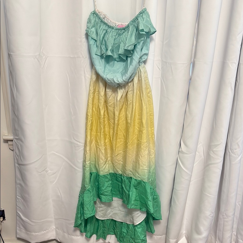 Ombre Ruffled Lily Pulitzer High-Low Dress